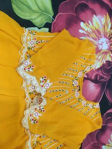 New Chikankari Mirror Work Kurti And Sharara Pant