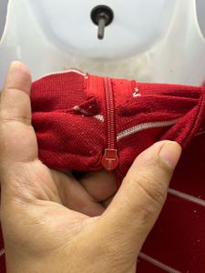 Red Designer Slight Glitter Top