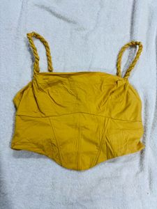 Mustard Corset Top