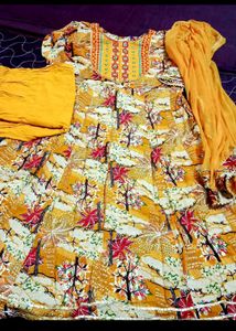 Yellow Floral Kurta Set