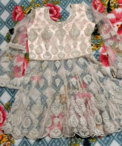 Peach Peplum Lehenga