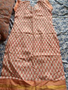 Coral Color Churidar Set