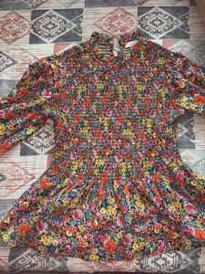 Floral Smocked Top - Size Unknown
