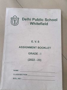 Grade 1 EVS Booklet