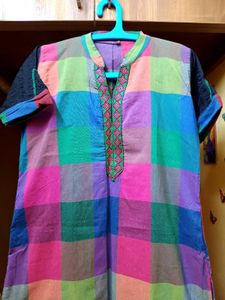 New Xxl Cotton Kurti Collared