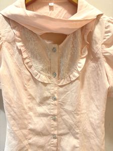 Vintage-Style Beautiful Pink Top
