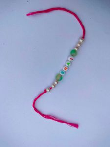 Pink Thread Name Rakhi Combo