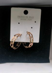 Gold toned hoop  Fashion Earrings