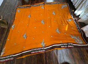 Mustard Yellow Saree with Blouse