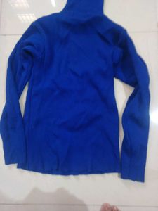 Blue Turtleneck Sweater