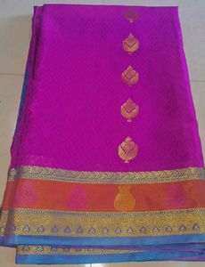 Elegant Purple &amp; Blue Saree