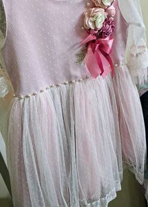 Pink Floral Girl&#39;s Party Dress