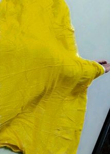 Beautiful Yellow 💛 Printed Women Frock