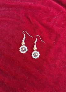 Handmade Beaded Flower Earrings