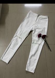 White Denim Pant