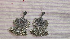 Silver Jhumka Earrings