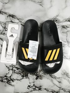 Adidas Red &amp; Blue Slides