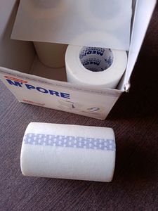 Surgical Tape - 4 rolls, Wid - 7.5 CM, Len - 9.1mt