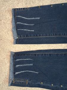 Westside Detailed Navy Blue Jeans