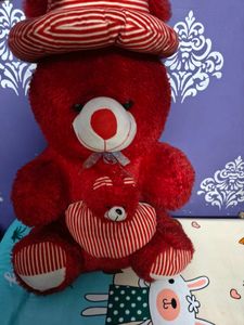Red Striped Teddy Bear