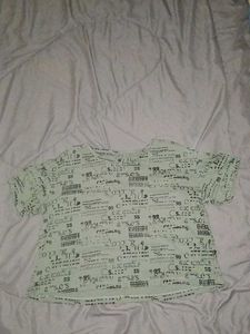 Patterned crop T-shirt