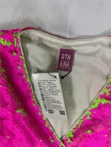 Fuchsia Sequined Mini Seath Dress