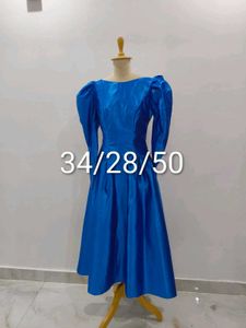 Elegant Blue Midi Dress