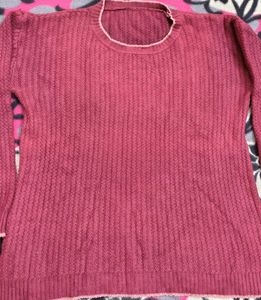 Burgundy Knit Sweater