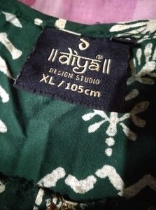 Green Floral Print Dress