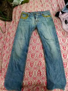 Distressed Denim Jeans