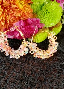 Beaded Hoop Earrings