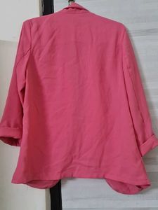 Pink Casual Blazer