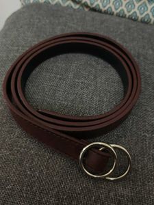 Burgundy Belt with Double Ring