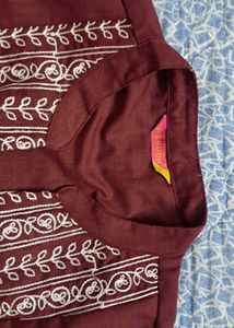 Embroidered A-line Kurti