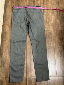 ZARA Man Gray Herringbone Dress Pants - Slim Fit
