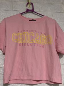 Pink Chicago Graphic T-Shirt