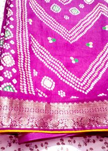 Elegant Purple Bandhani Saree