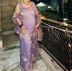 Elegant Lavender Sharara set