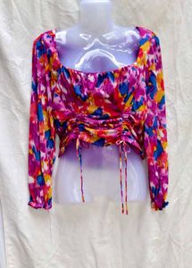 Colorful Floral Print Top