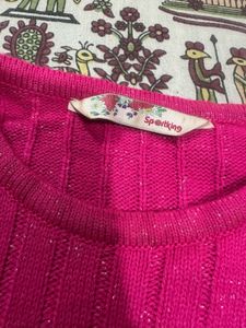 Magenta Knit Cardigan