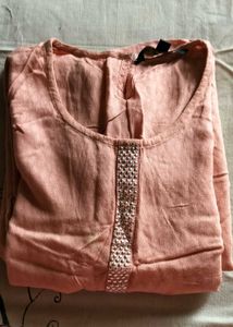 Peach Embellished Top