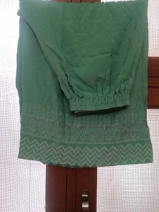 Green Embroidered Kurta