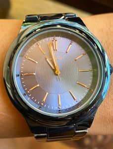 Metallic Blue Wrist Watch