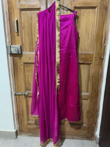 Rani pink Salwar Kameez Suit With Dupatta