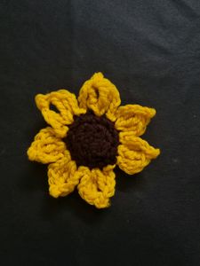 Crochet Sunflower Bag Charm