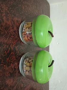 2 Apple Shape Kitchen Container