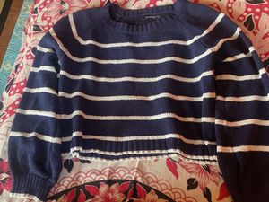 Striped Cropped Sweater