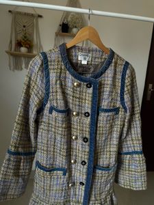 CHANEL Woven Tweed Jacket Shift Dress