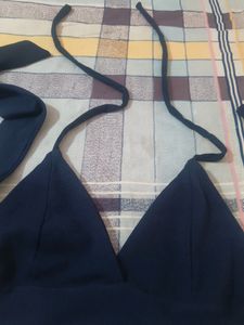 Navy Blue Bikini Top