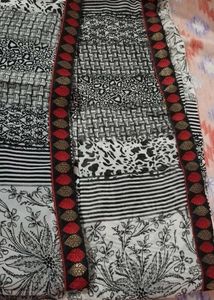 Black And White Printed Beautiful Saree 👌👌